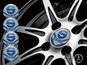 Sparco Adesivo Silicone Stile Emblemi Cerchio Cupola